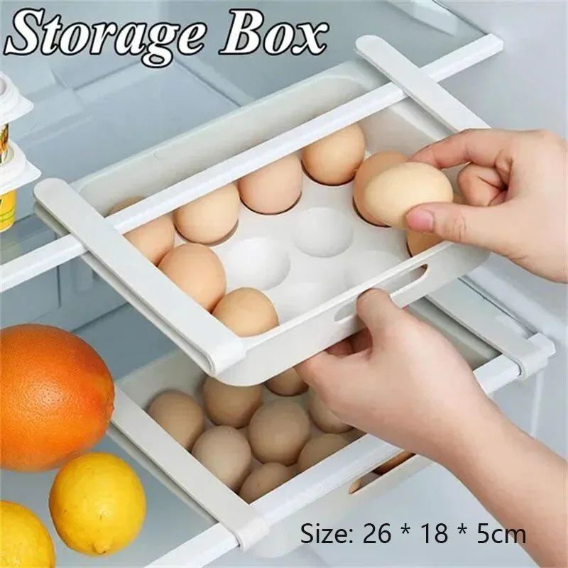 3Layer Refrigerator Egg Storage Box Side Door Reversible Egg Organizer Tray 6