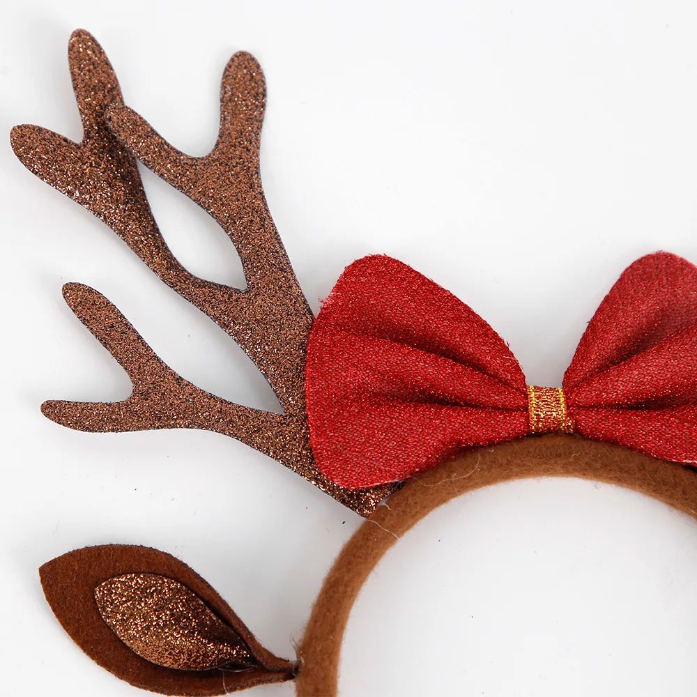 Christmas Reindeer Antler Headband For Women Cute Deer Horn Holiday Hair Accessory 4