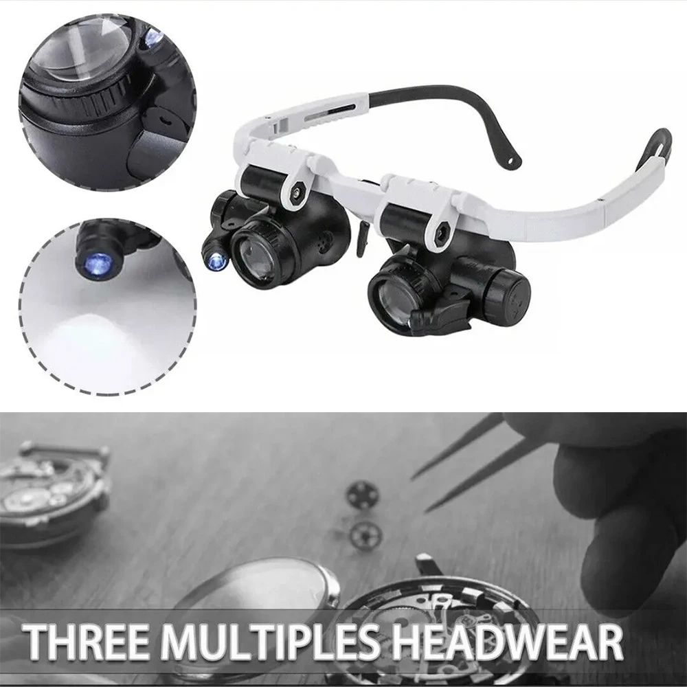 ProVision LED Headband Magnifier Glasses For Precision Repair Crafting 5