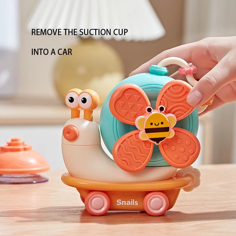 SpinSnail Suction Cup Windmill Car Toy For Babies Toddlers 3