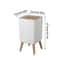 Nordic Clamshell Trash Can With WoodGrain Lid PressTop OdorControl Garbage Bin 6