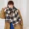 Womens Heart Pattern Plaid Blanket Scarf Thick Winter Shawl Wrap 6