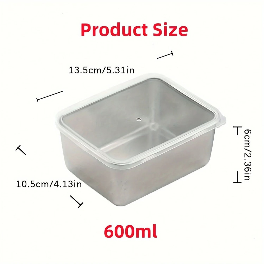 6Piece Stainless Steel Food Storage Containers Set Leakproof Stackable Lunch Boxes 1