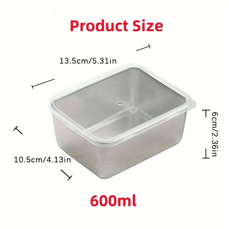6Piece Stainless Steel Food Storage Containers Set Leakproof Stackable Lunch Boxes 1