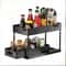 2Tier Sliding Under Sink Organizer SpaceSaving Cabinet Storage Rack With Hooks 2