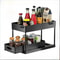 2Tier Sliding Under Sink Organizer SpaceSaving Cabinet Storage Rack With Hooks 2