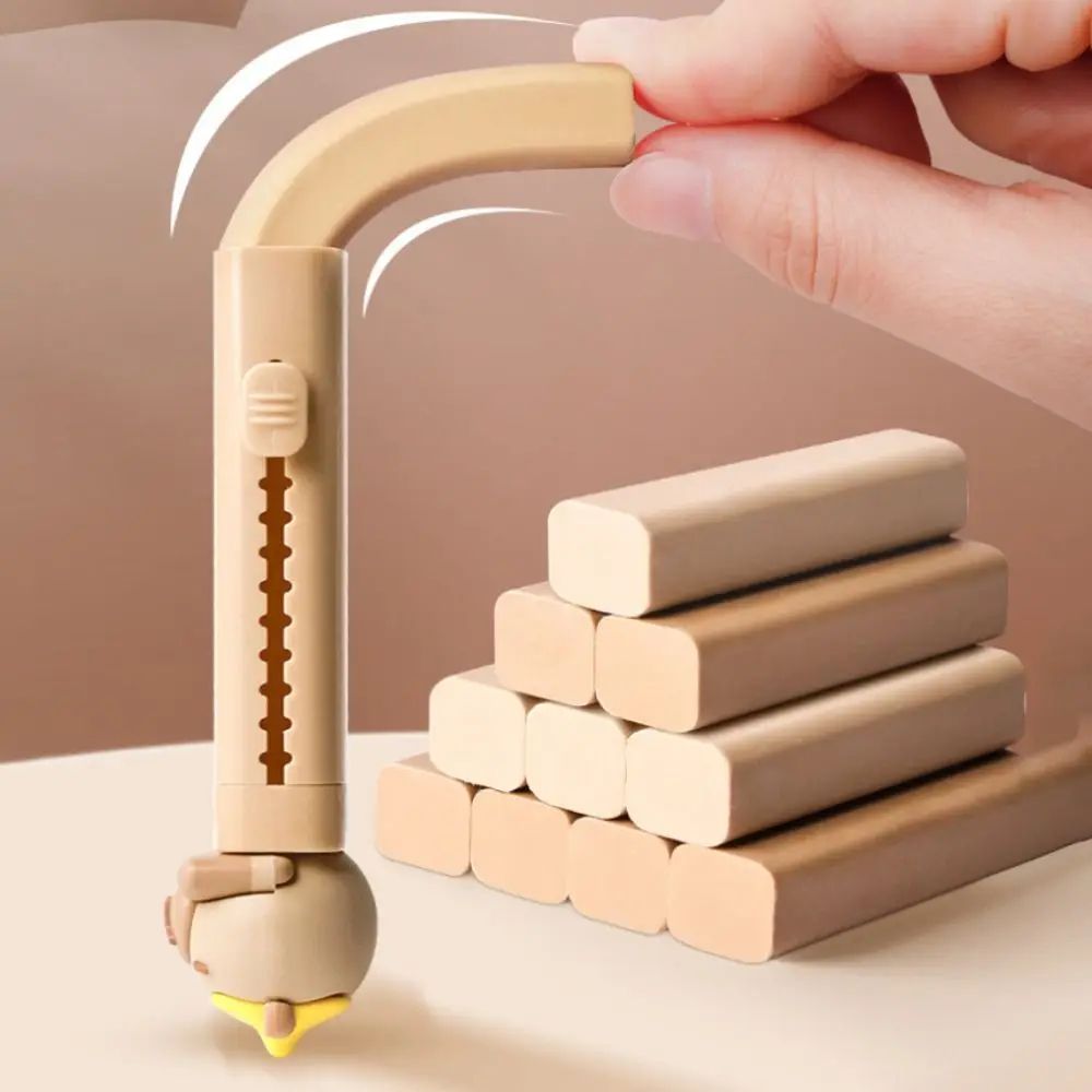 Cute Capybara PushPull Eraser Replaceable Core Cartoon Silicone Correction Tool 3