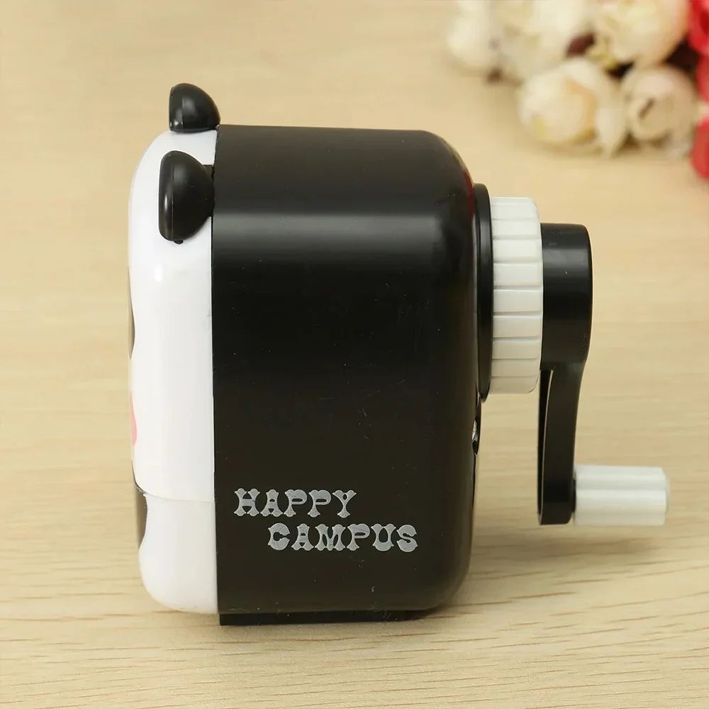 Cartoon Panda Tiger HandCrank Pencil Sharpener Cute Animal Portable School Sharpener 2
