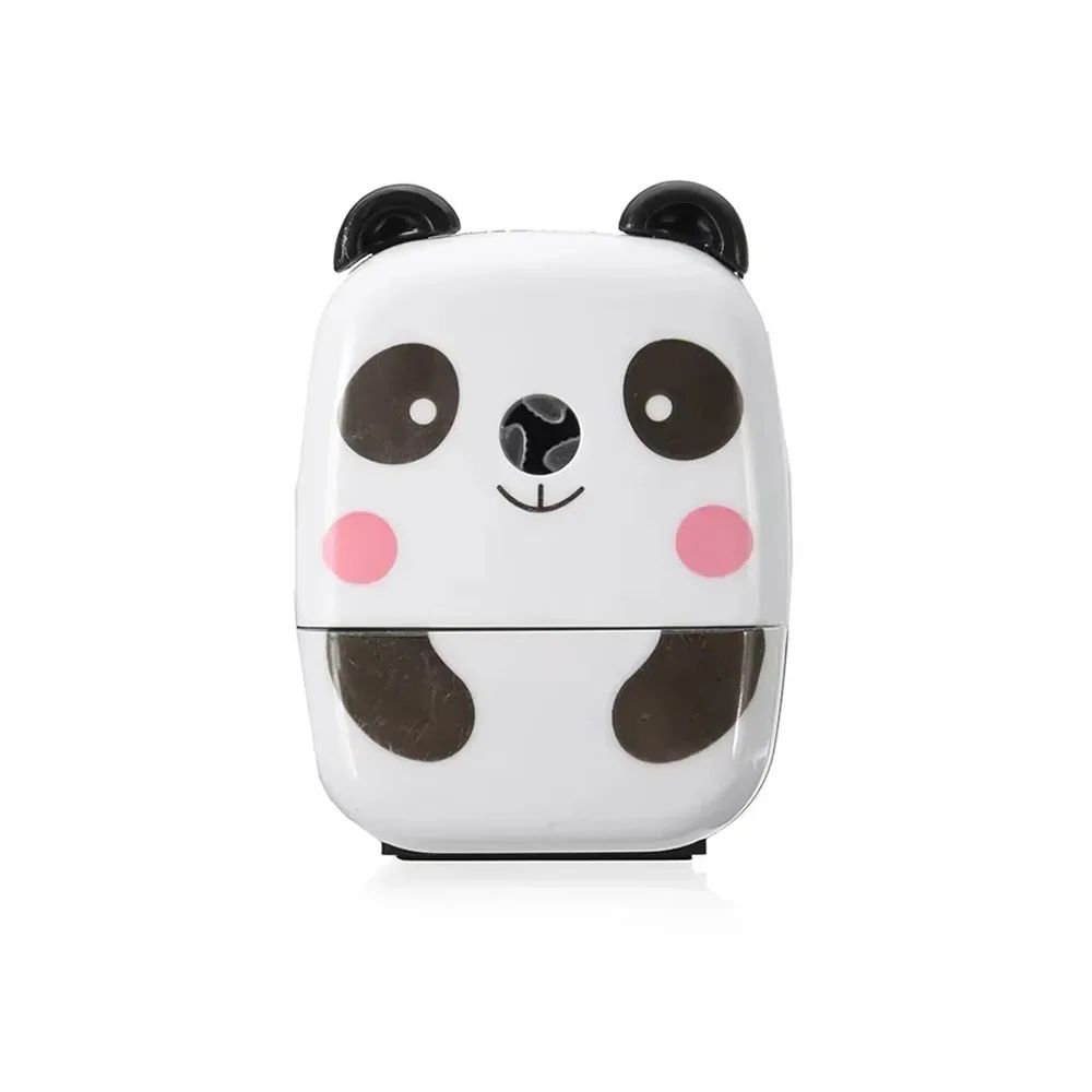 Cartoon Panda Tiger HandCrank Pencil Sharpener Cute Animal Portable School Sharpener 4