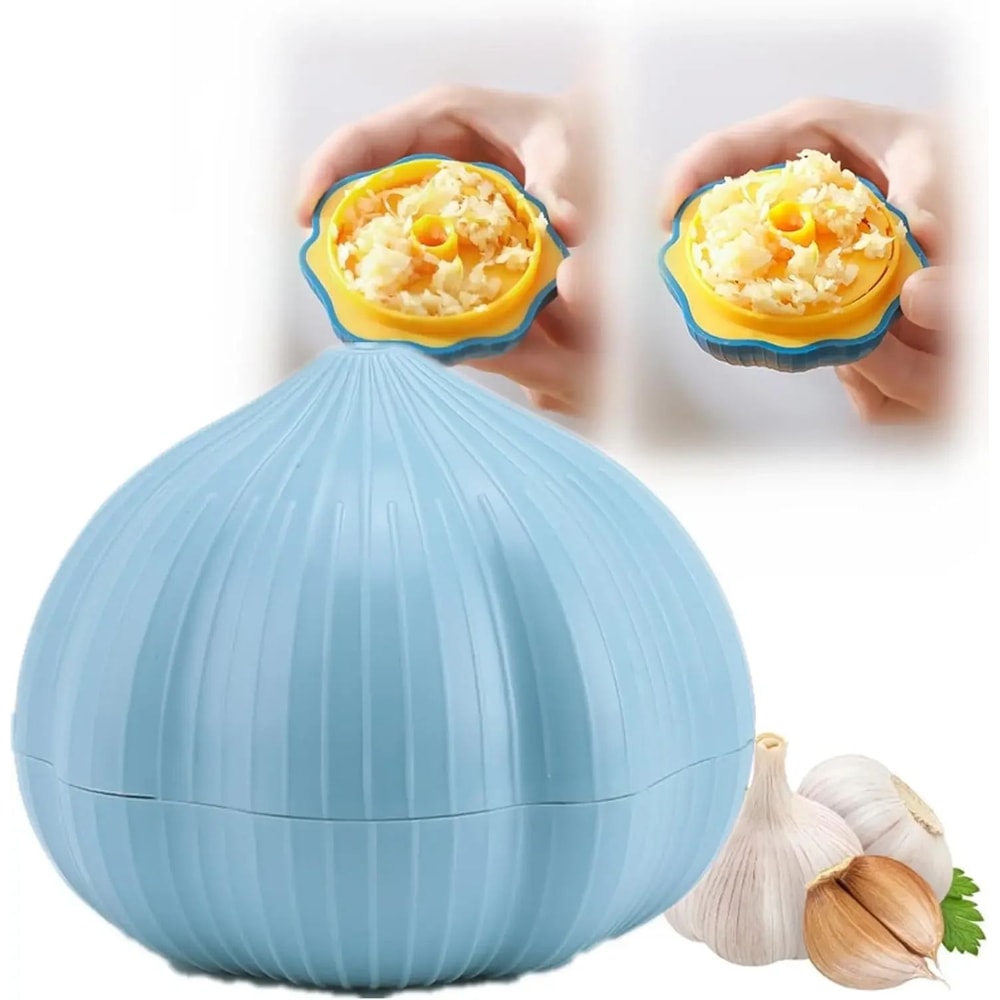 Cute GarlicShaped Manual Garlic Grinder Mini Rotary Chopper For Chili Ginger 6