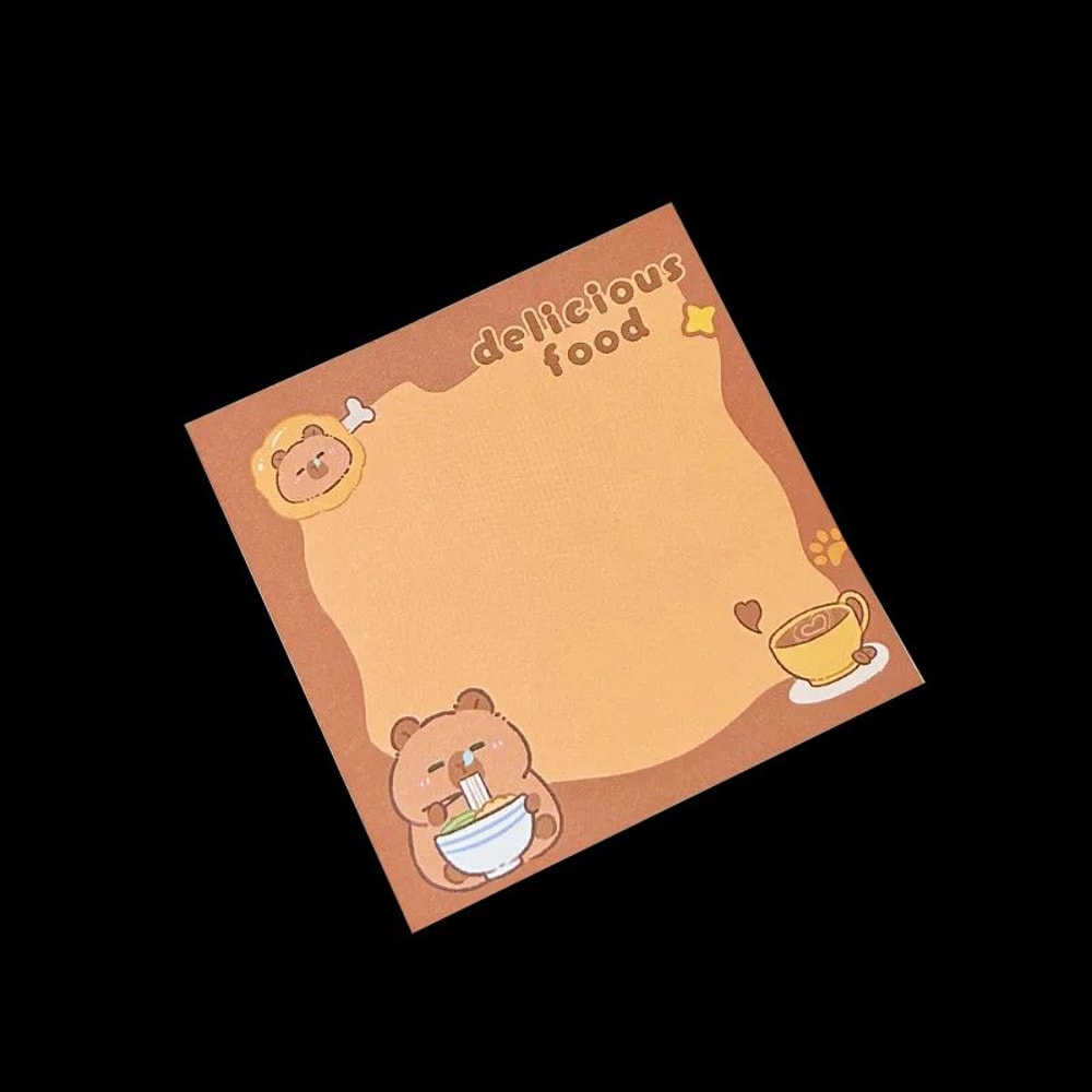 Cute Capybara Memo Pad Set Cartoon Message Notes Creative Desk Stickers 7
