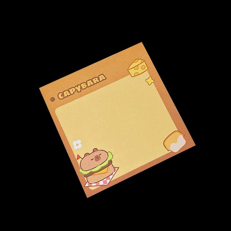 Cute Capybara Memo Pad Set Cartoon Message Notes Creative Desk Stickers 8
