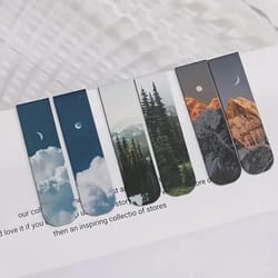 forest landscape magnetic bookmark – nature-themed page marker for book lovers