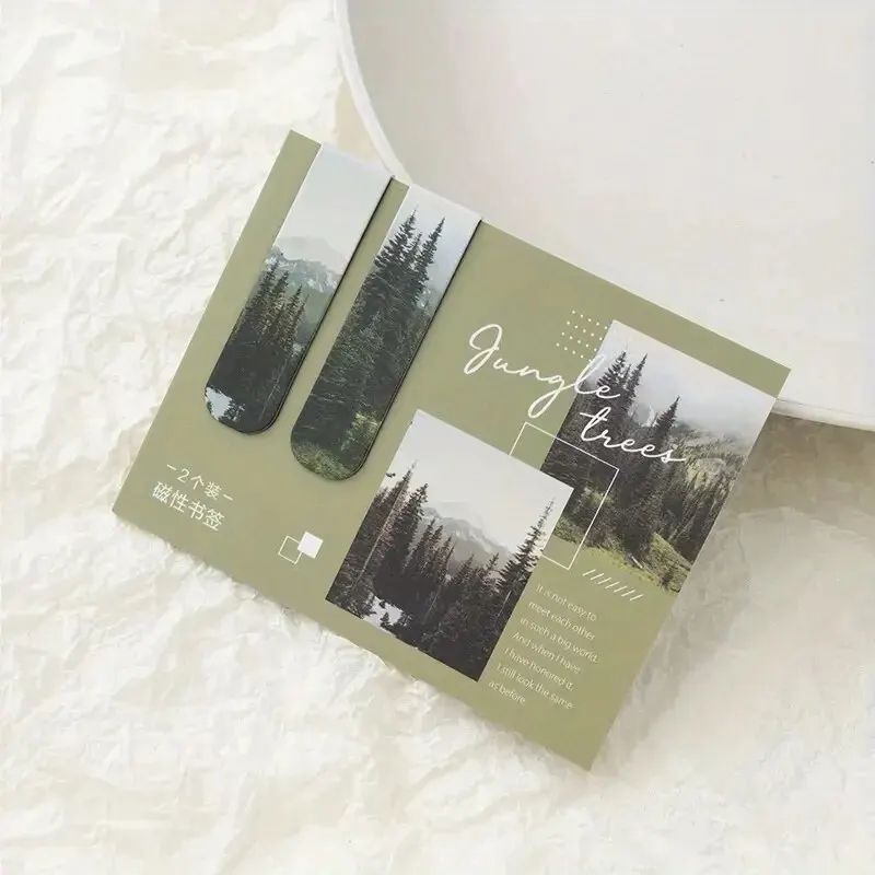 Forest Landscape Magnetic Bookmark NatureThemed Page Marker For Book Lovers 7