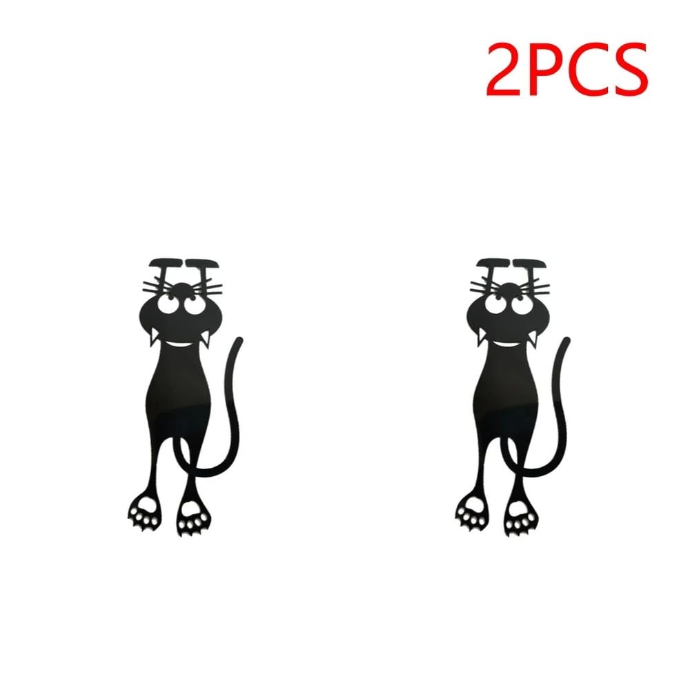 Black Cat Acrylic Hollow Bookmark Creative Hanging Page Marker For Book Lovers 7