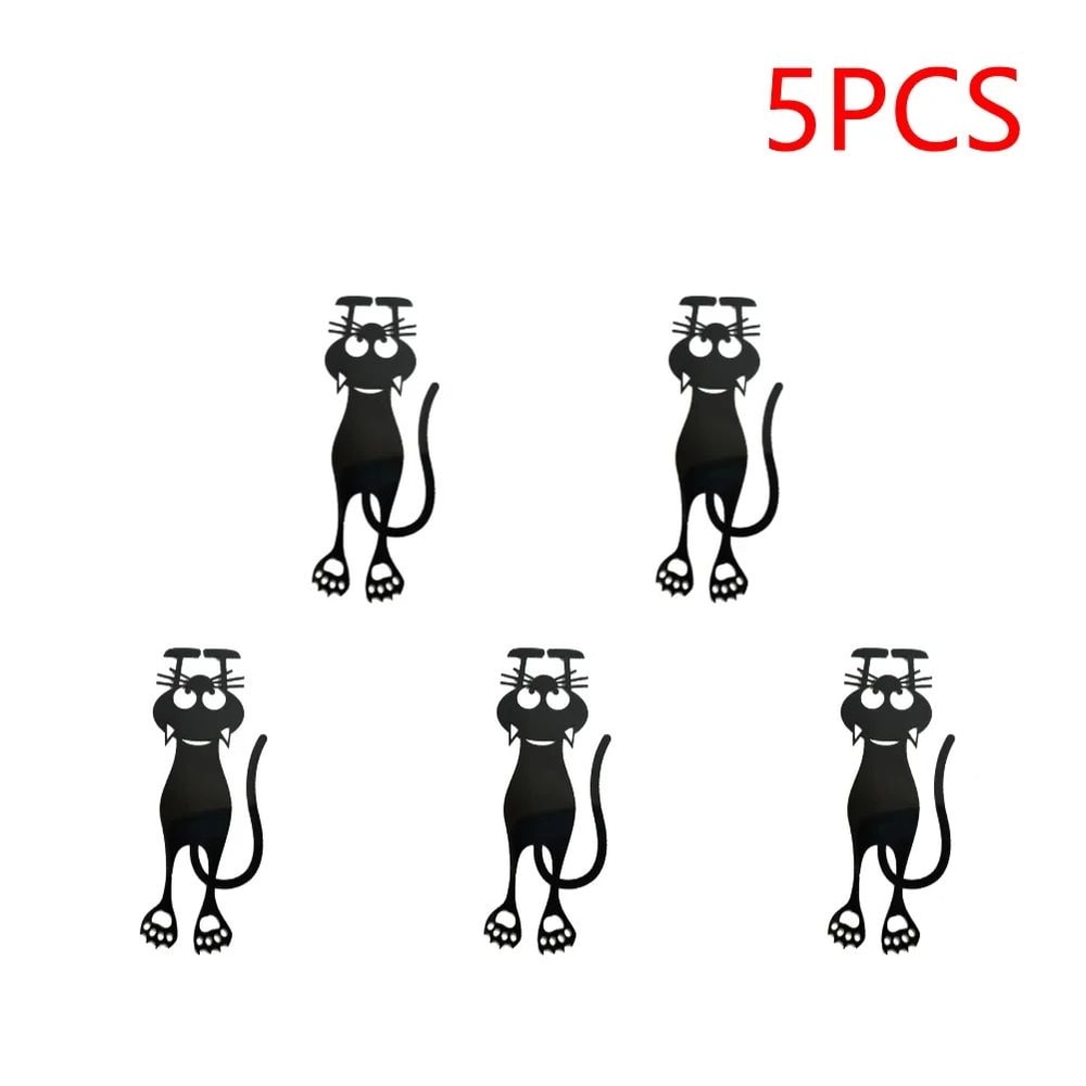 Black Cat Acrylic Hollow Bookmark Creative Hanging Page Marker For Book Lovers 8