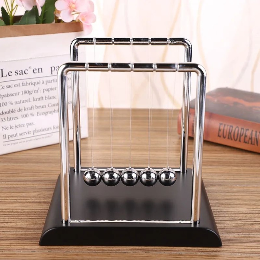 Newtons Cradle Balance Balls Perpetual Motion Desk Toy Office Ornament 0