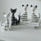Nordic Wooden Cat Couple Ornament Striped Kitten Desktop Decoration 2