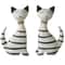 Nordic Wooden Cat Couple Ornament Striped Kitten Desktop Decoration 4