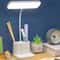 LED Desk Lamp With Pen Holder Phone Stand Dimmable USB Study Light 4