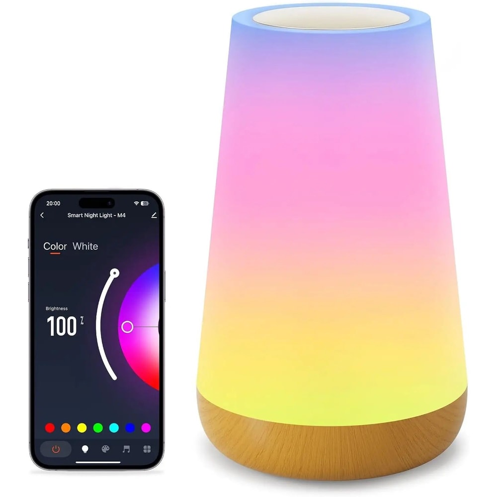 Tuya Smart WiFi RGB Bedside Lamp App Voice Control Ambient Night Light 0