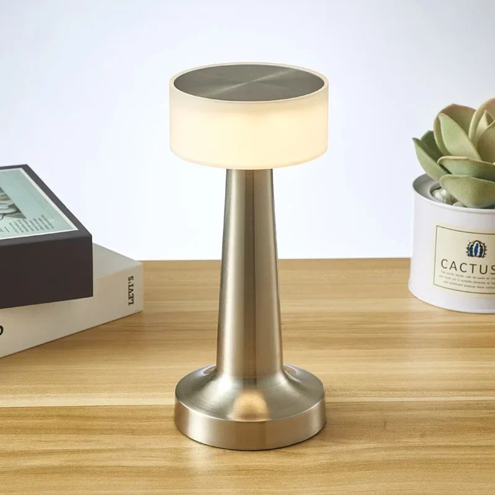 Rechargeable LED Bar Table Lamp Gold Touch Dimmable Wireless Night Light 2