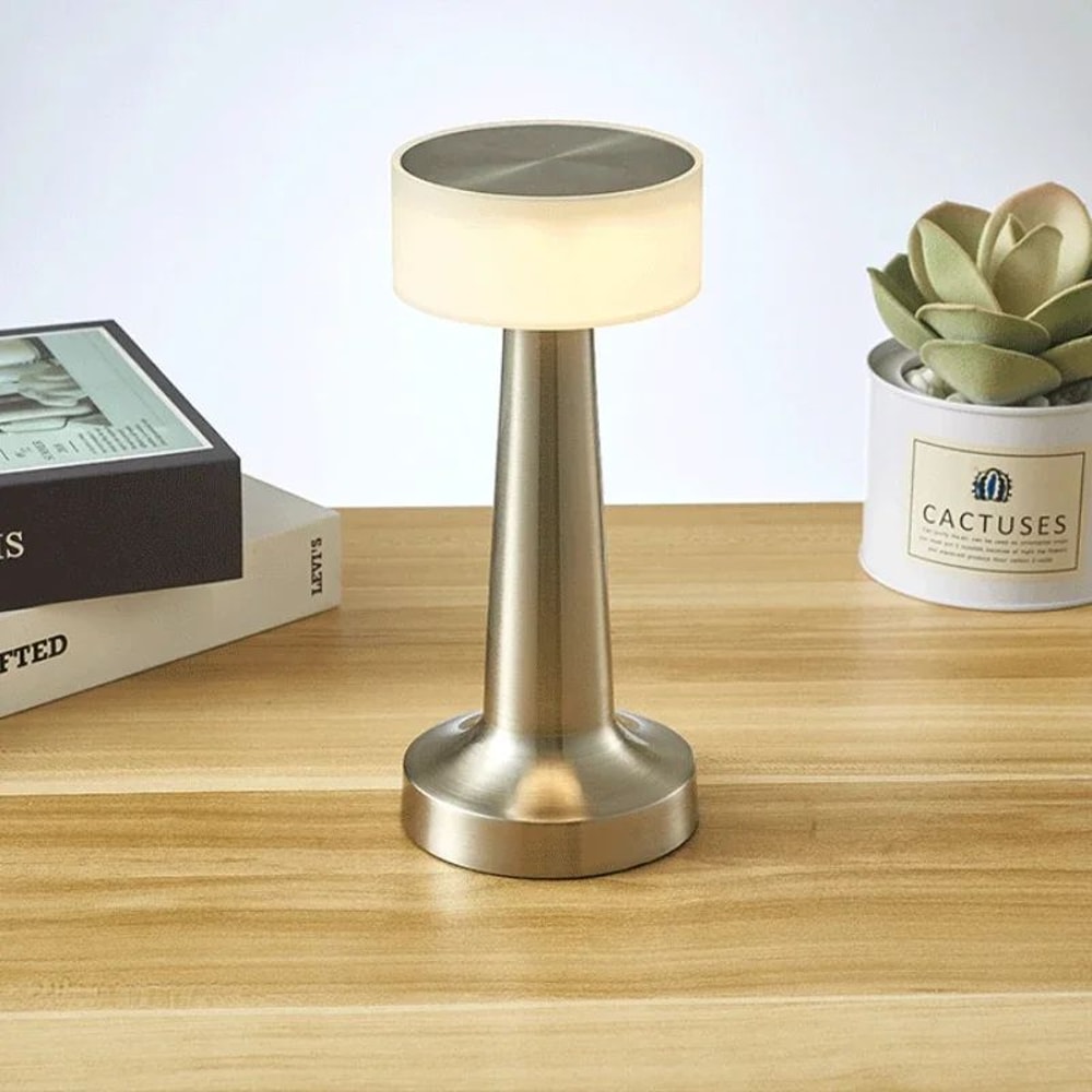 Rechargeable LED Bar Table Lamp Gold Touch Dimmable Wireless Night Light 8