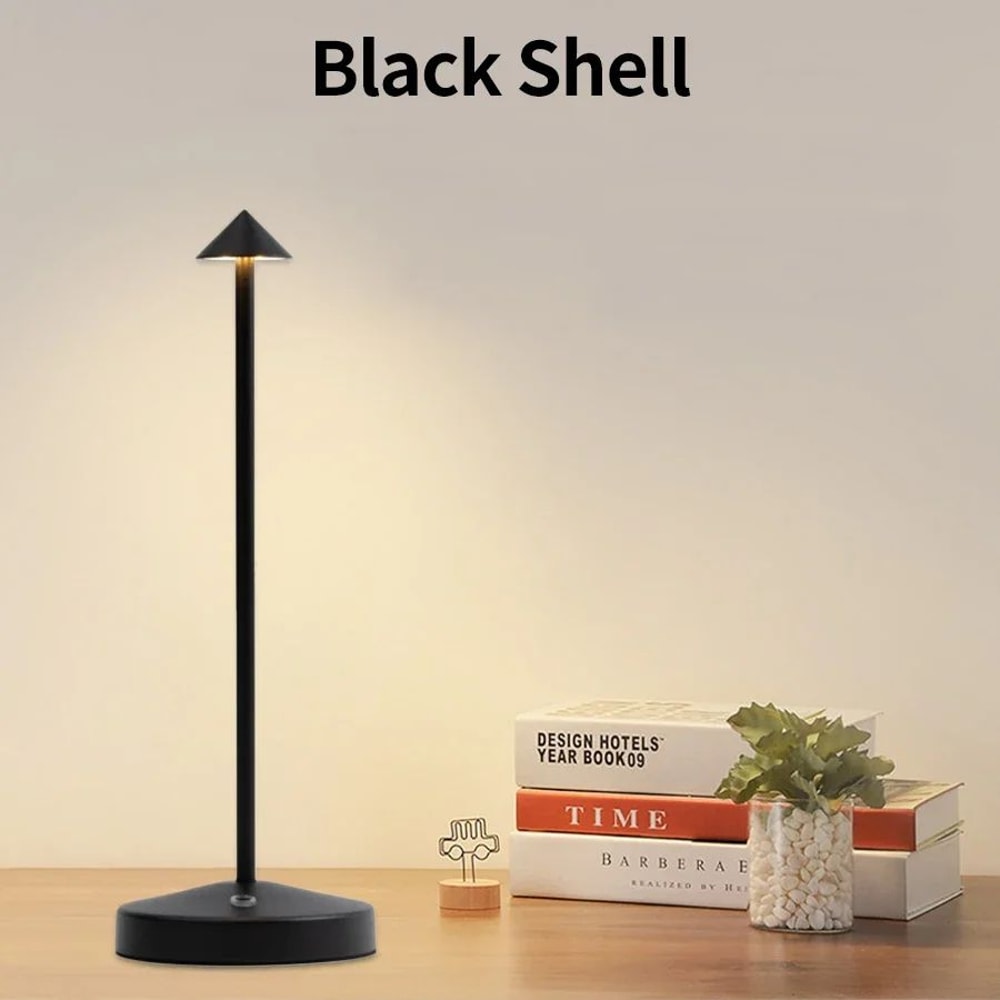 Rechargeable LED Touch Table Lamp 3Color Stepless Dimmable Cordless Desk Light 6