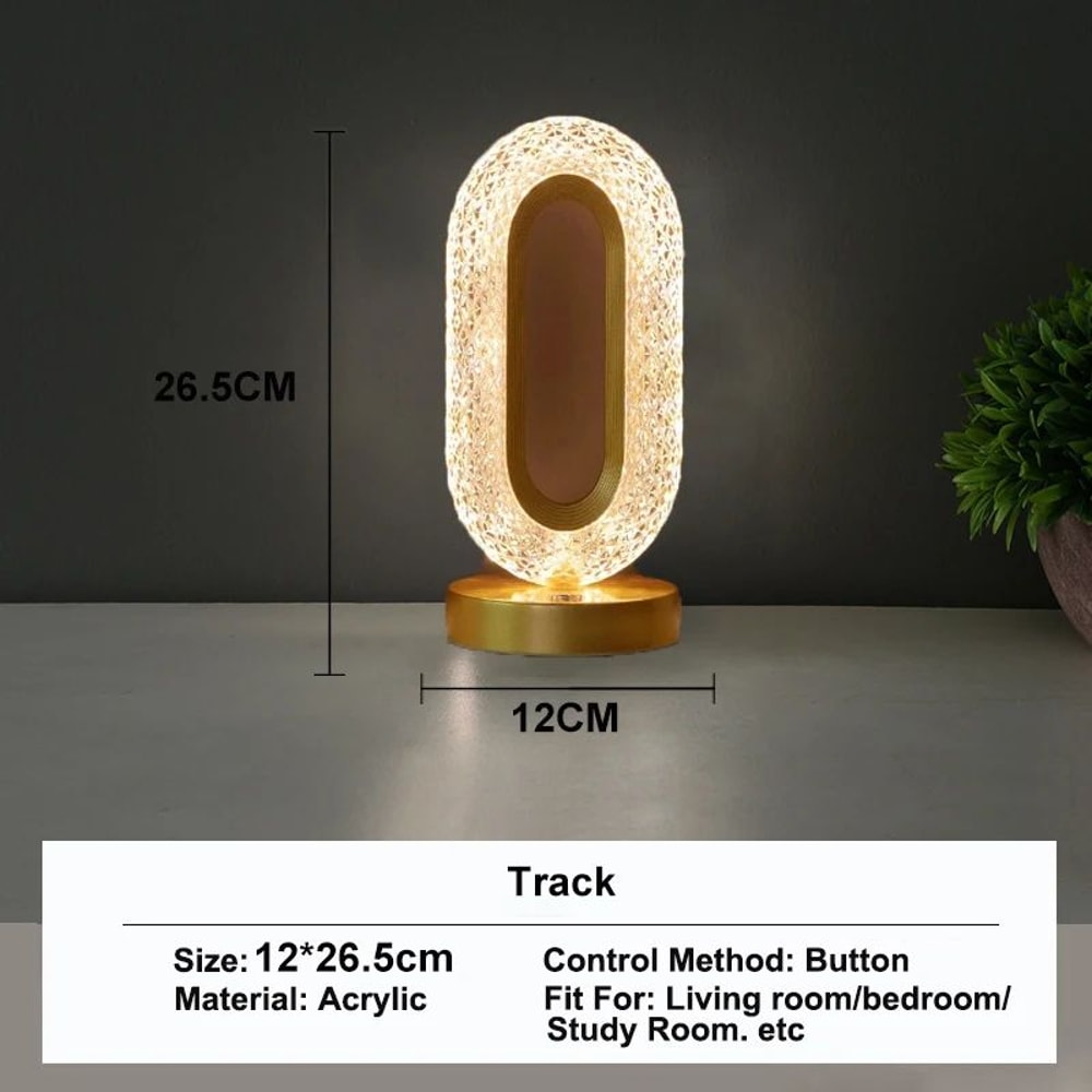 Touch Control 3D Crystal Moon Lamp USB Rechargeable LED Night Light With 3 Color Dimming For Bedro 10