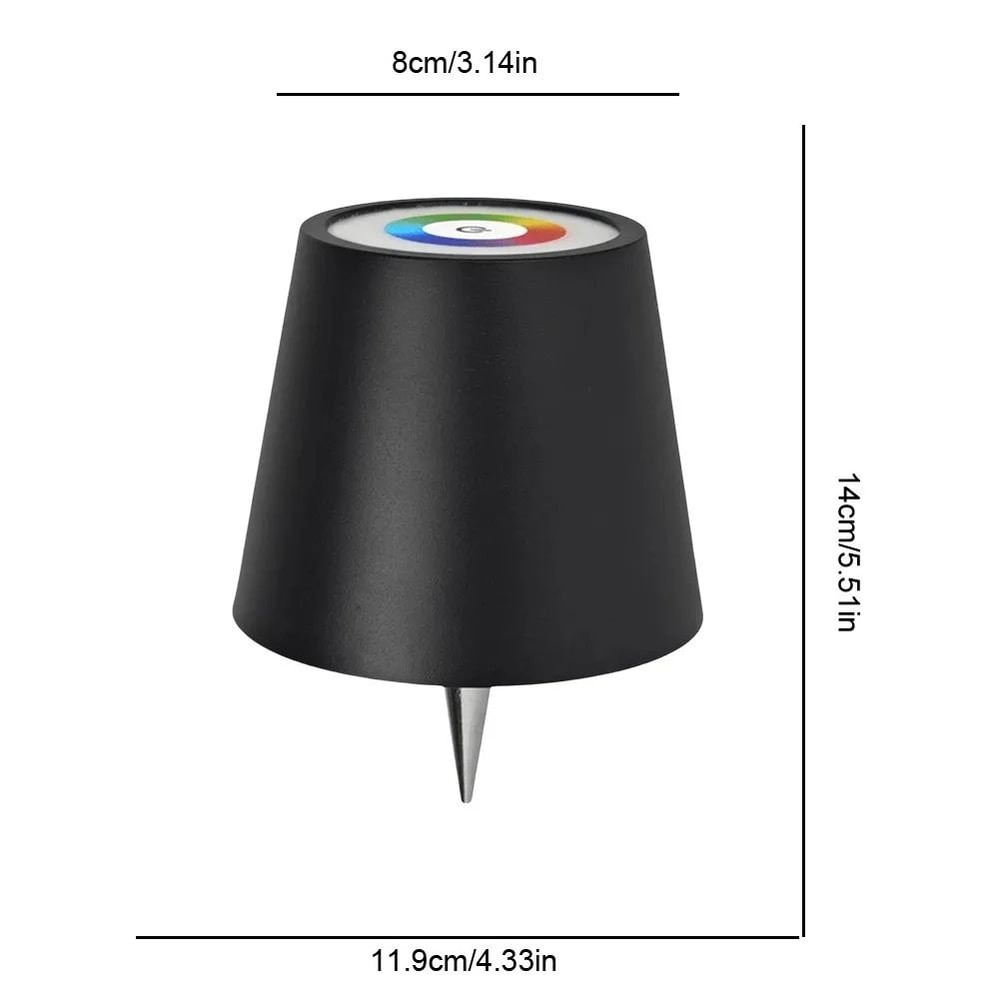 Rechargeable LED Wine Bottle Table Lamp With Touch Control RGB Dimmable Light For Restaurants And 3