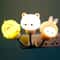 Cute Cartoon USB LED Night Light For Kids Portable Bear Chick Kitten Bedside Lamp For Baby Nursery 3
