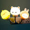 Cute Cartoon USB LED Night Light For Kids Portable Bear Chick Kitten Bedside Lamp For Baby Nursery 3