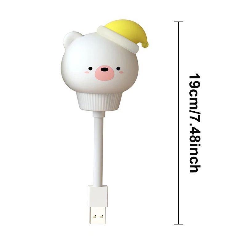 Cute Cartoon USB LED Night Light With Remote Control Dimmable Bear Chick Kitten Bedside Lamp For K 10