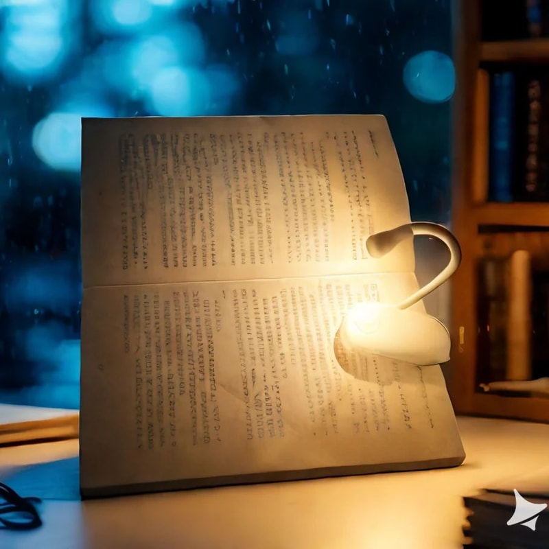 Rechargeable LED Clip Book Light With 3 Color Modes 360 Adjustable Reading Lamp For Travel Bedsid 2