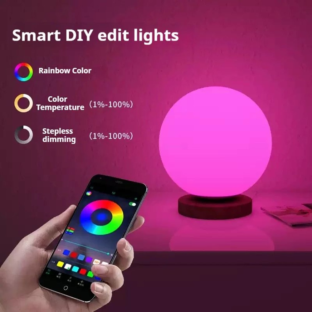 RGB Color Changing Rechargeable LED Table Lamp USB Bedside Night Light For Bedroom Home Office 1