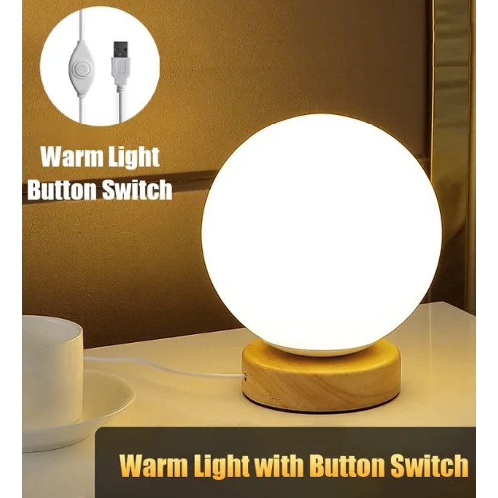 RGB Color Changing Rechargeable LED Table Lamp USB Bedside Night Light For Bedroom Home Office 6