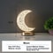 Rechargeable 3D Moon Crystal Touch Lamp USB Dimmable LED Bedside Ambient Night Light 6