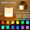 RGB Touch Control LED Bedside Lamp 16 Color Changing Rechargeable Night Light With Remote 0