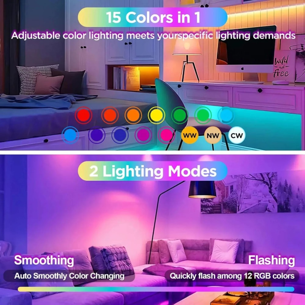 GGbingo Rechargeable LED Light Bulb With Remote Dimmable RGB Color Changing Emergency Lamp 2