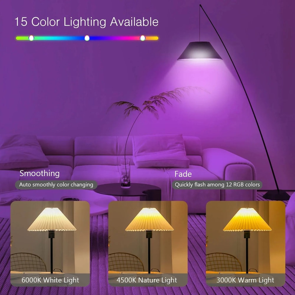 GGbingo Rechargeable LED Light Bulb With Remote Dimmable RGB Color Changing Emergency Lamp 4