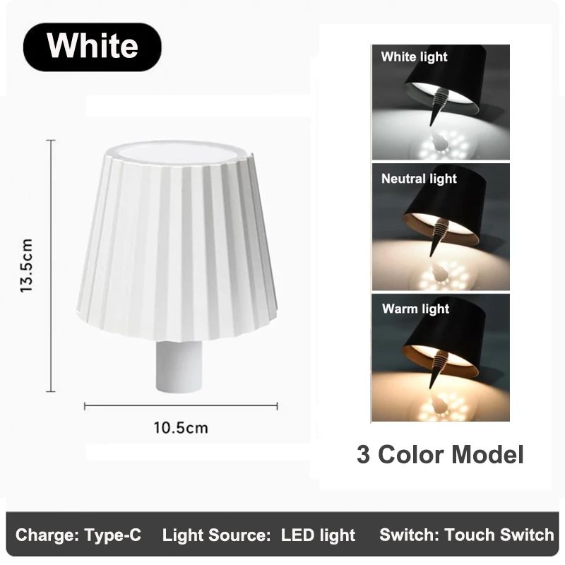 RGB Rechargeable LED Bottle Table Lamp Touch Control Dimmable Wireless Wine Bottle Light 6