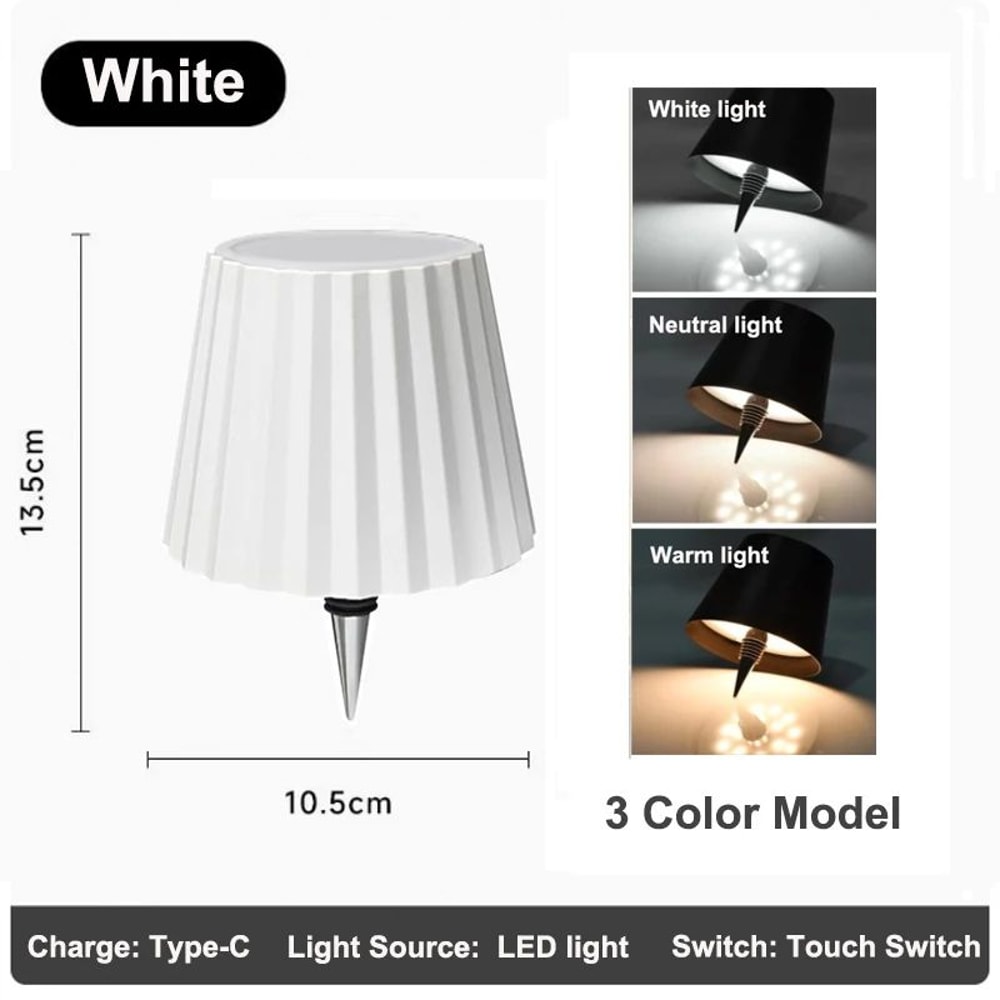 RGB Rechargeable LED Bottle Table Lamp Touch Control Dimmable Wireless Wine Bottle Light 12