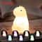 Cute Pear Silicone LED Night Light 7 Color Touch Dimmable Rechargeable Bedside Lamp 8