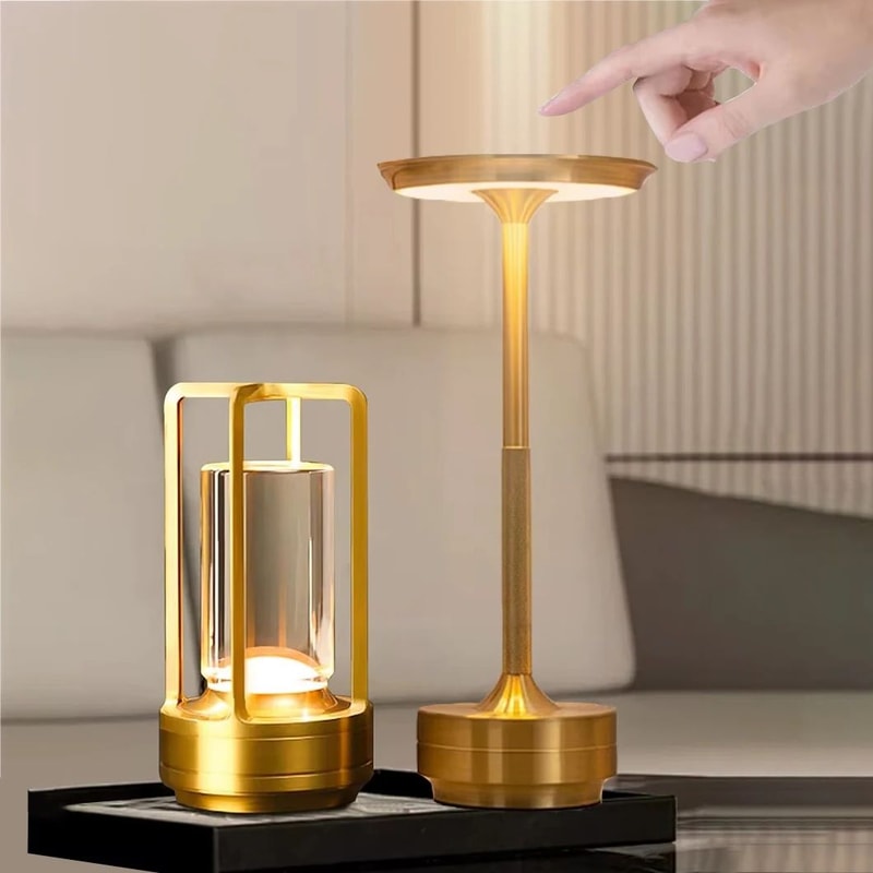 Rechargeable Wireless LED Table Lamp Touch Sensor Dimmable Restaurant Bedside Desk Light 1