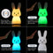 GGbingo Cute Rabbit Silicone LED Night Light Touch Sensor 7 Color Rechargeable Kids Bedside Lamp 4