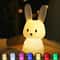 GGbingo Cute Rabbit Silicone LED Night Light Touch Sensor 7 Color Rechargeable Kids Bedside Lamp 6