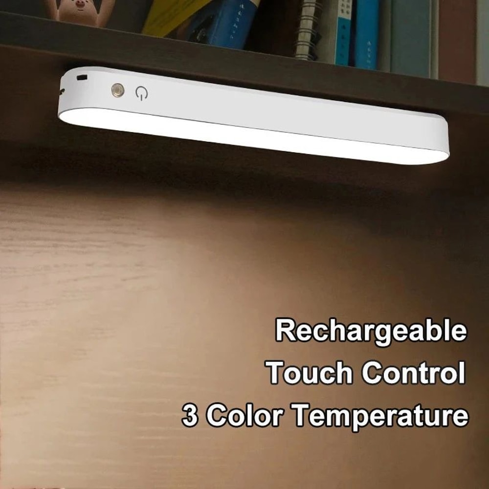 Magnetic Rechargeable LED Desk Lamp Touch Remote Control Dimmable Under Cabinet Reading Light 6
