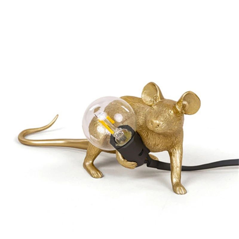 Modern Resin Animal LED Table Lamp Mouse Cat Squirrel Decorative Desk Night Light 11