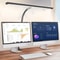 Double Head LED Desk Lamp With Clamp Stepless Dimmable EyeCaring Monitor Reading Light 8