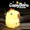 Cute Capybara Silicone LED Night Light Rechargeable Touch Bedside Lamp For Kids 0